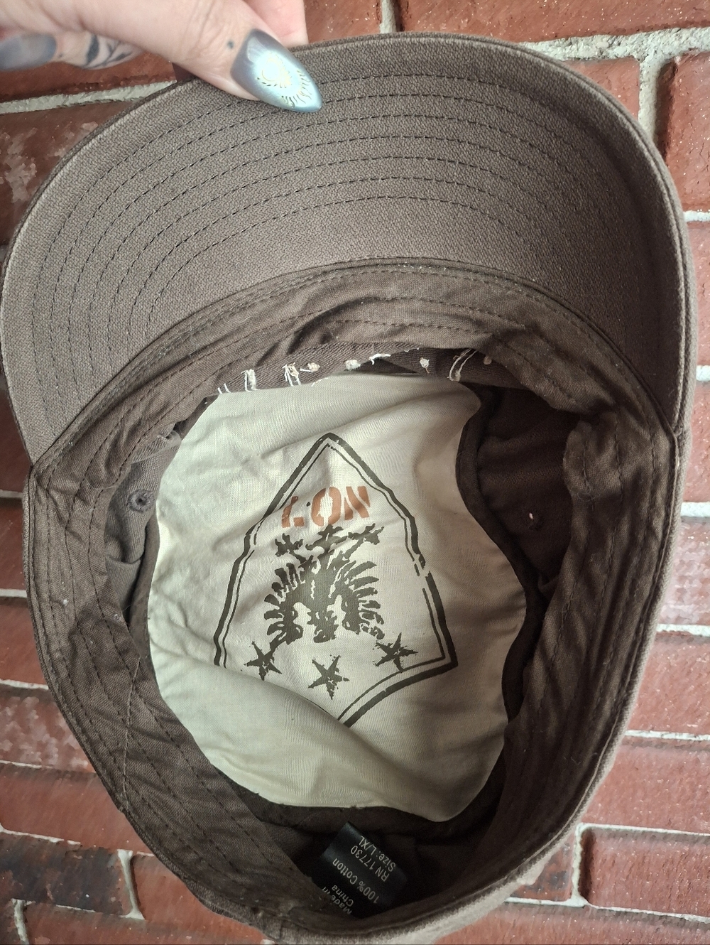 Embroidered Military-Style Cap - Picture 3 of 5